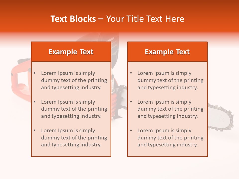 A Nice Chainsaw For Heavy Wood Cutting PowerPoint Template