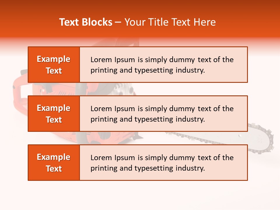 A Nice Chainsaw For Heavy Wood Cutting PowerPoint Template