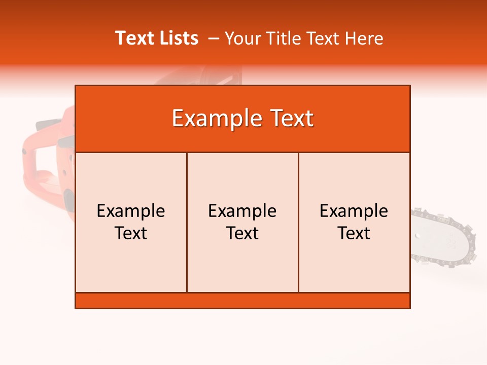 A Nice Chainsaw For Heavy Wood Cutting PowerPoint Template