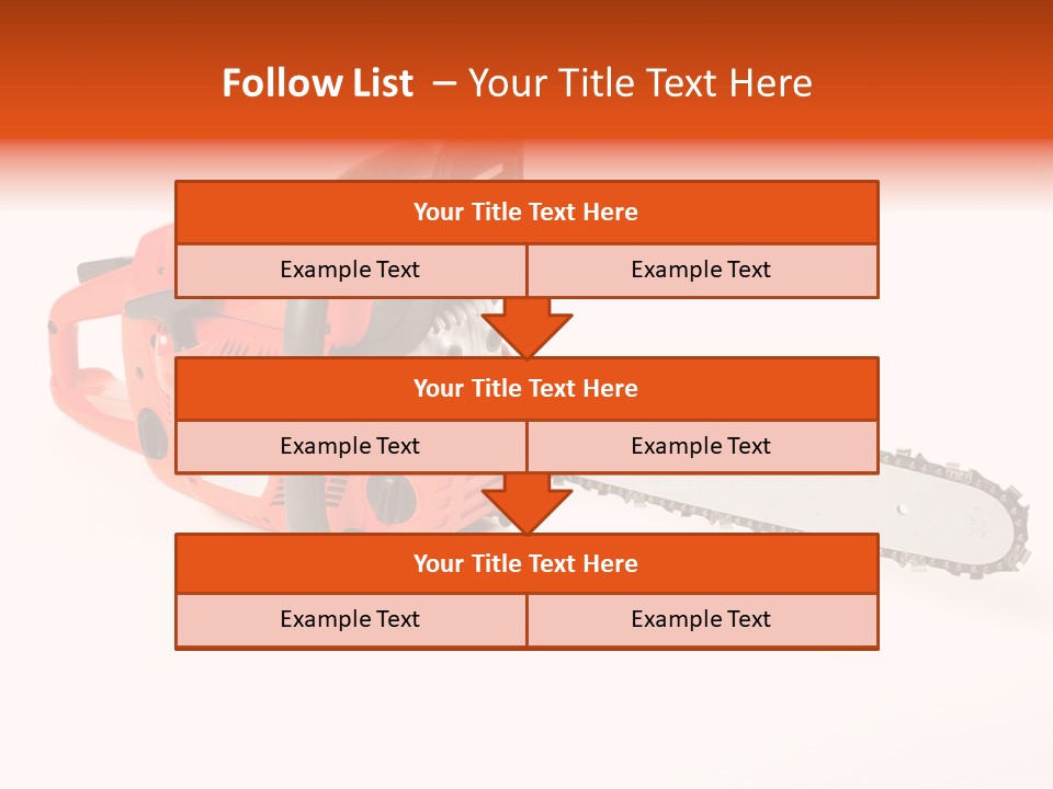 A Nice Chainsaw For Heavy Wood Cutting PowerPoint Template