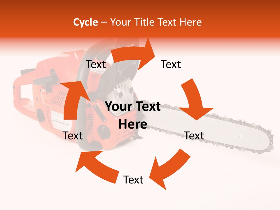 A Nice Chainsaw For Heavy Wood Cutting PowerPoint Template