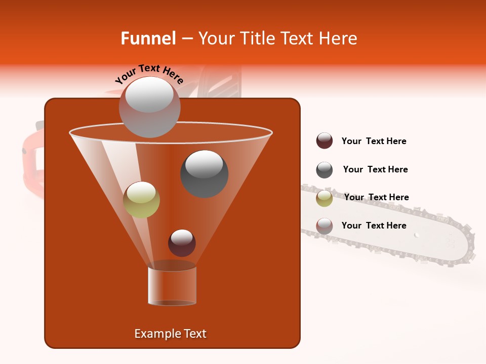 A Nice Chainsaw For Heavy Wood Cutting PowerPoint Template