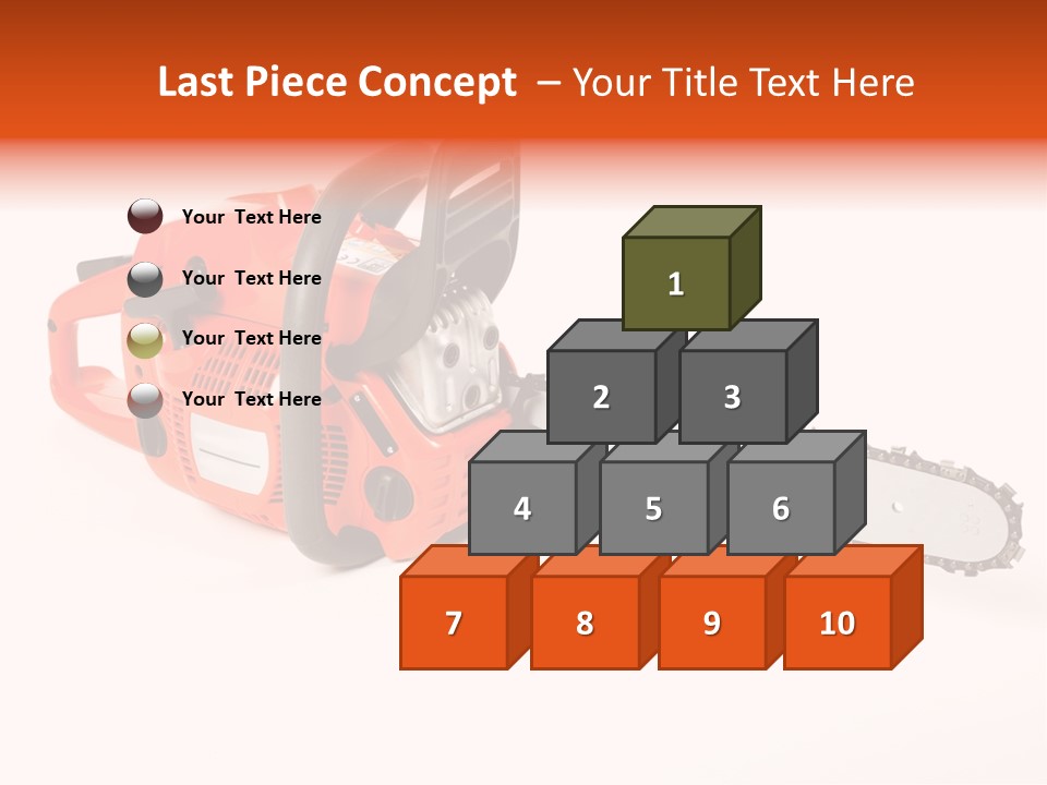 A Nice Chainsaw For Heavy Wood Cutting PowerPoint Template