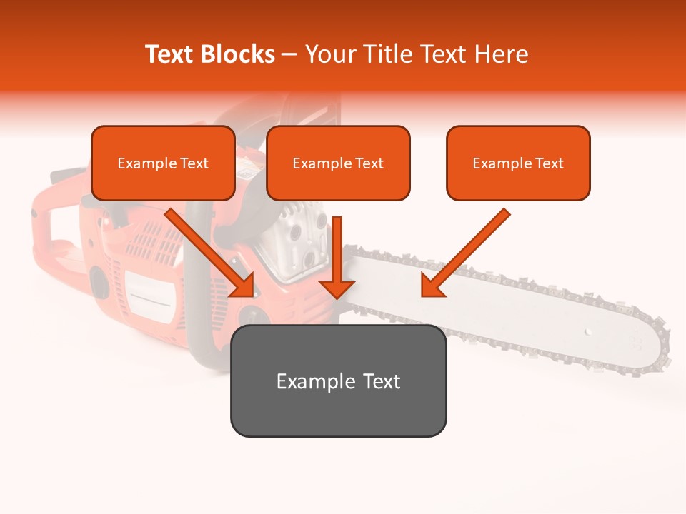 A Nice Chainsaw For Heavy Wood Cutting PowerPoint Template