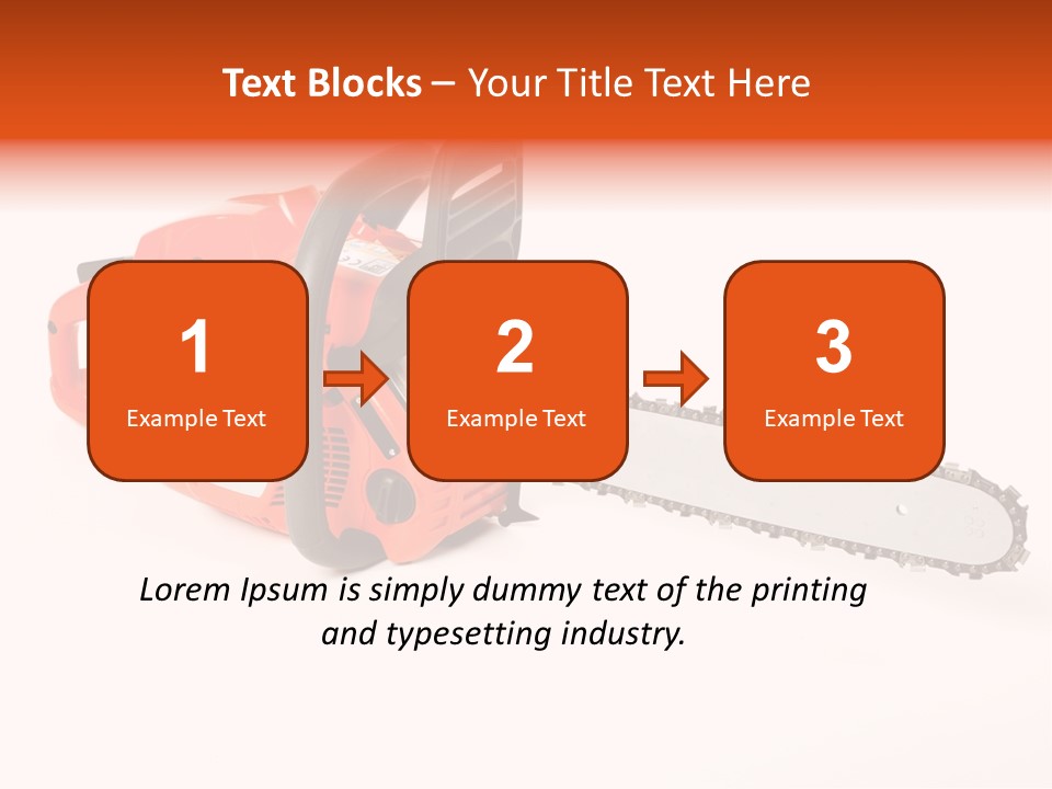A Nice Chainsaw For Heavy Wood Cutting PowerPoint Template