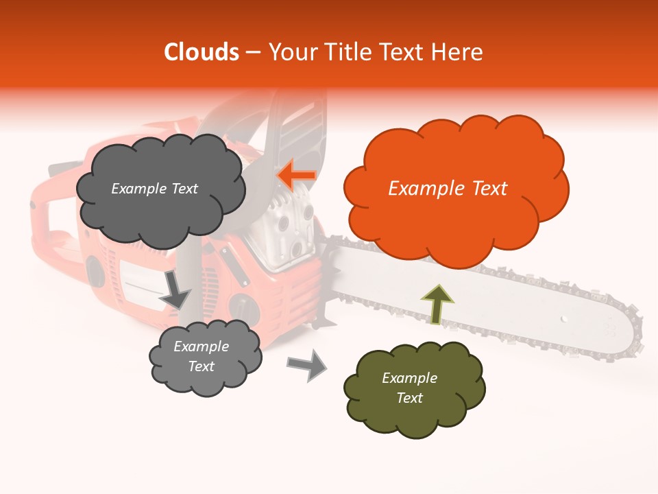 A Nice Chainsaw For Heavy Wood Cutting PowerPoint Template