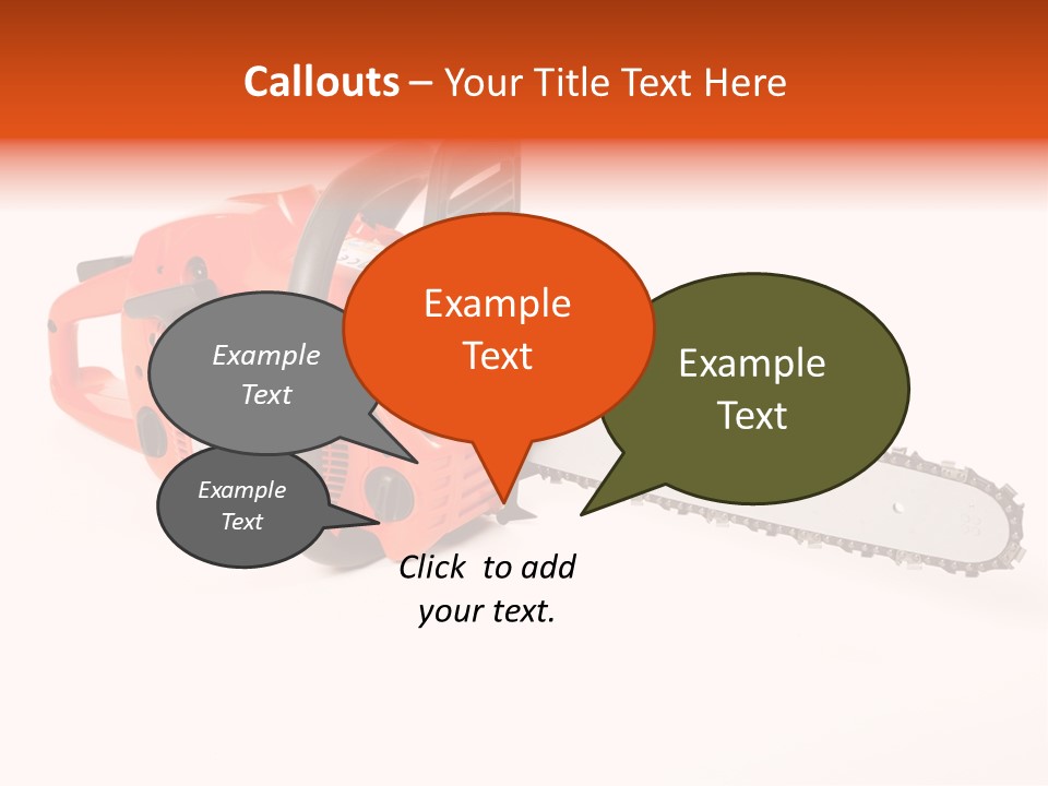A Nice Chainsaw For Heavy Wood Cutting PowerPoint Template