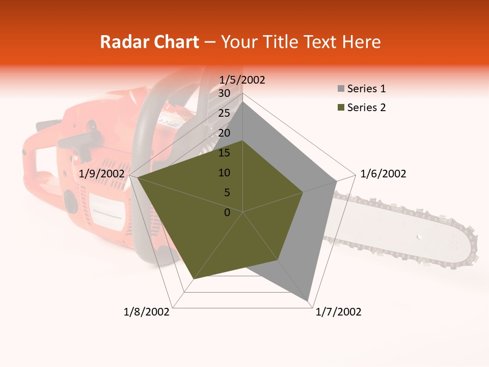 A Nice Chainsaw For Heavy Wood Cutting PowerPoint Template