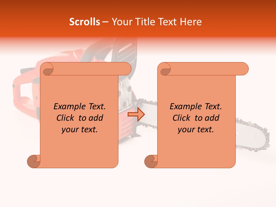 A Nice Chainsaw For Heavy Wood Cutting PowerPoint Template