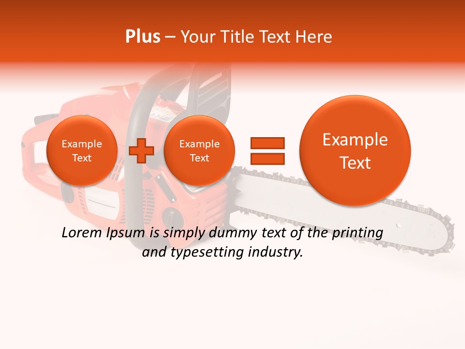 A Nice Chainsaw For Heavy Wood Cutting PowerPoint Template