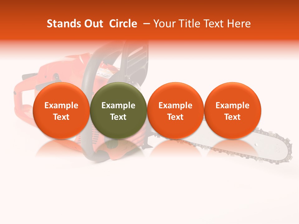 A Nice Chainsaw For Heavy Wood Cutting PowerPoint Template