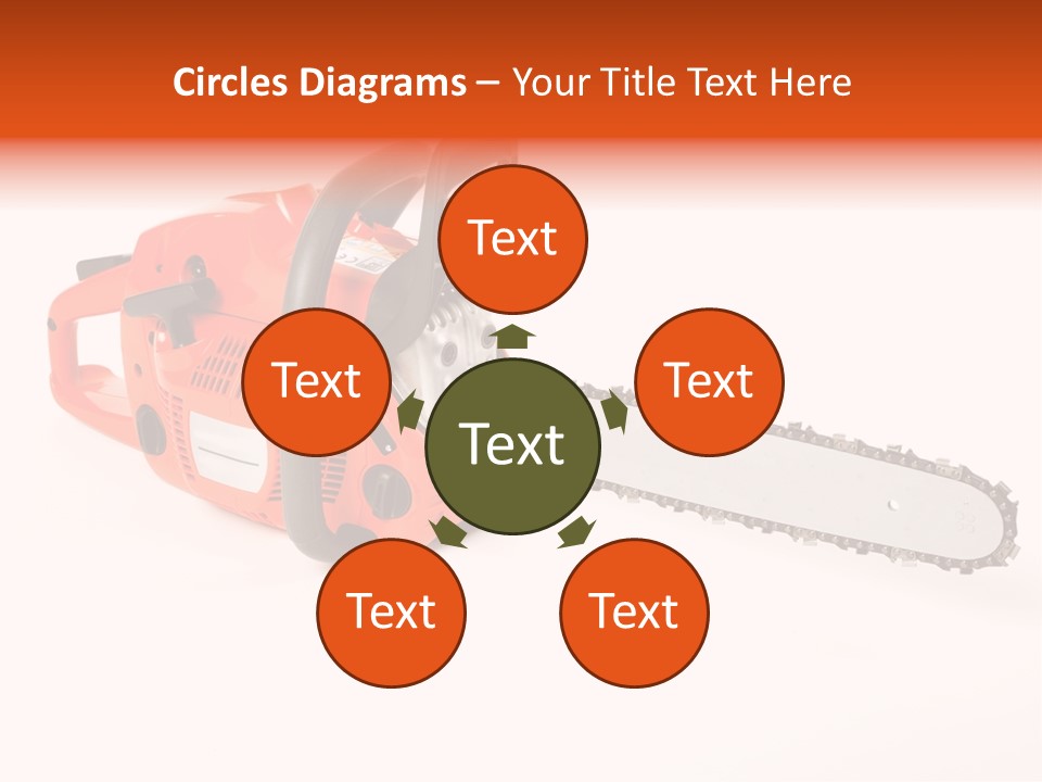 A Nice Chainsaw For Heavy Wood Cutting PowerPoint Template