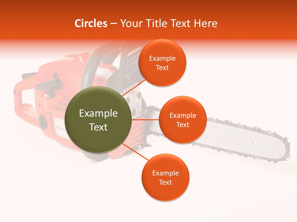 A Nice Chainsaw For Heavy Wood Cutting PowerPoint Template