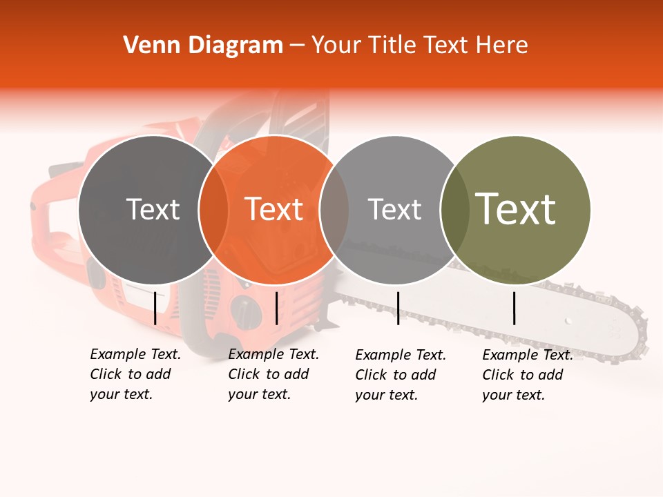 A Nice Chainsaw For Heavy Wood Cutting PowerPoint Template