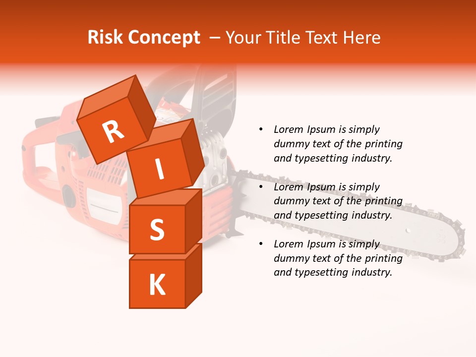 A Nice Chainsaw For Heavy Wood Cutting PowerPoint Template