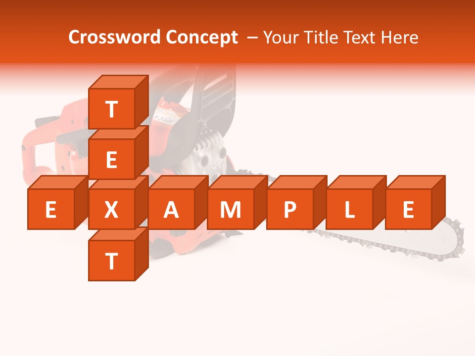 A Nice Chainsaw For Heavy Wood Cutting PowerPoint Template
