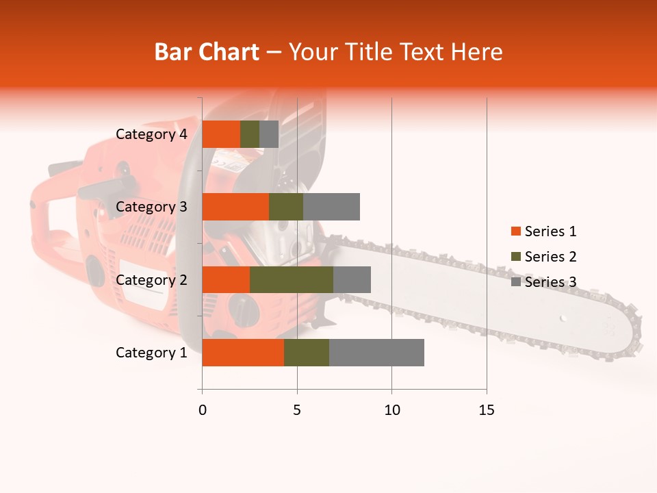 A Nice Chainsaw For Heavy Wood Cutting PowerPoint Template