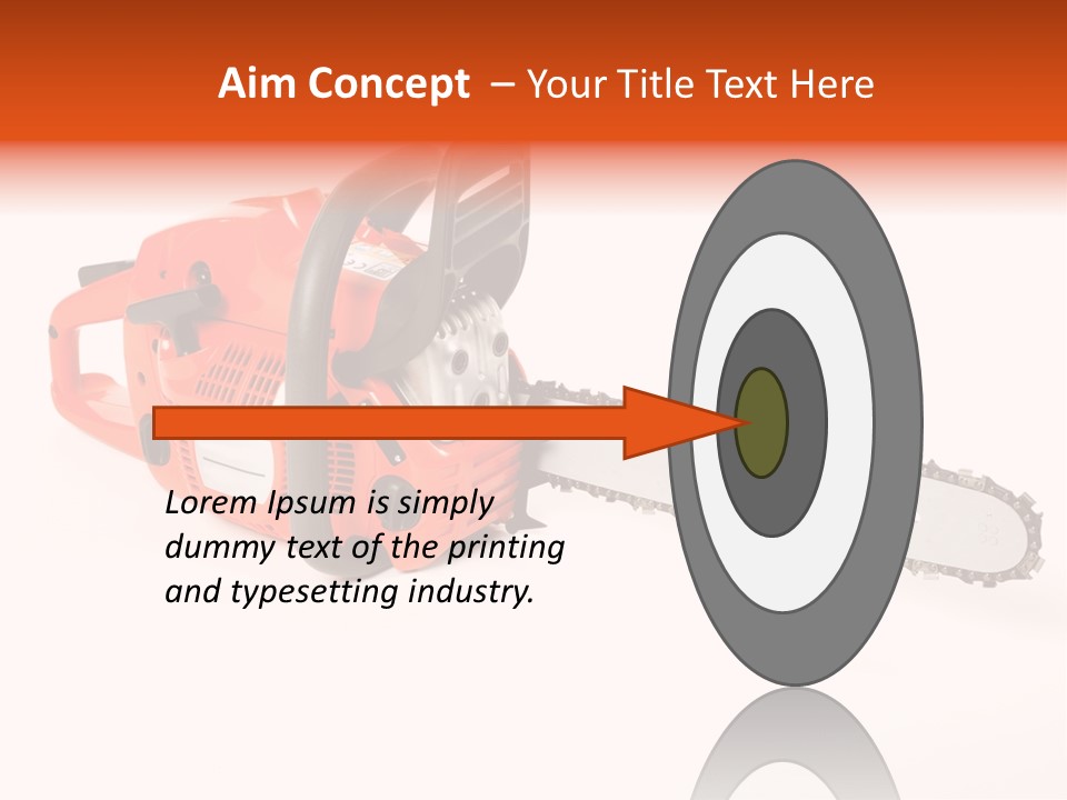 A Nice Chainsaw For Heavy Wood Cutting PowerPoint Template