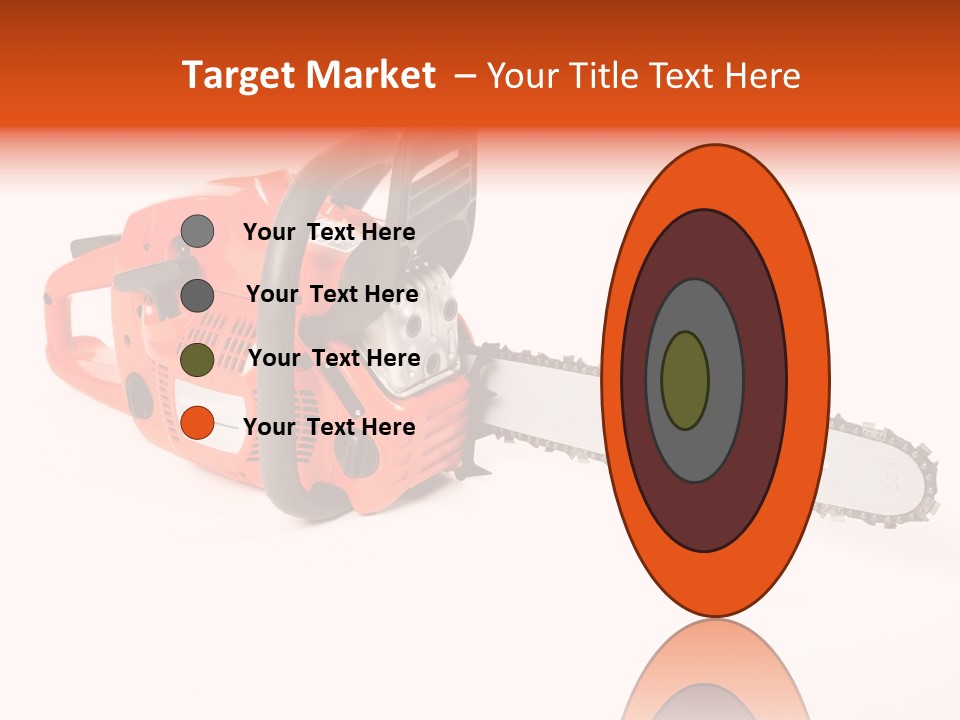 A Nice Chainsaw For Heavy Wood Cutting PowerPoint Template