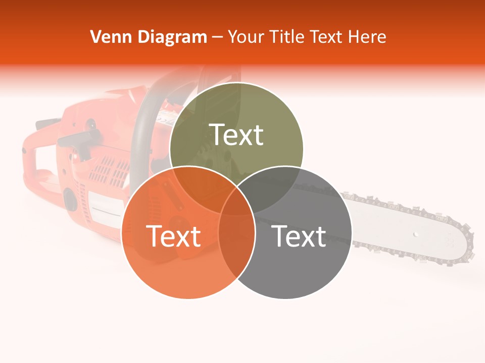 A Nice Chainsaw For Heavy Wood Cutting PowerPoint Template