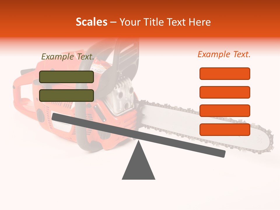 A Nice Chainsaw For Heavy Wood Cutting PowerPoint Template