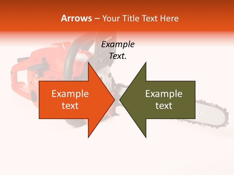 A Nice Chainsaw For Heavy Wood Cutting PowerPoint Template