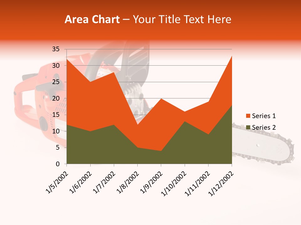 A Nice Chainsaw For Heavy Wood Cutting PowerPoint Template