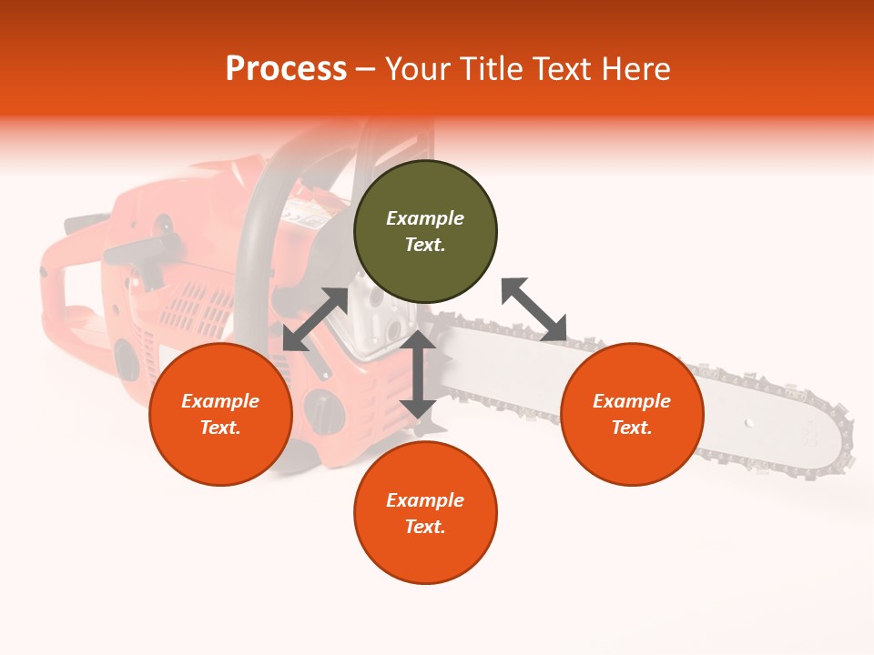 A Nice Chainsaw For Heavy Wood Cutting PowerPoint Template