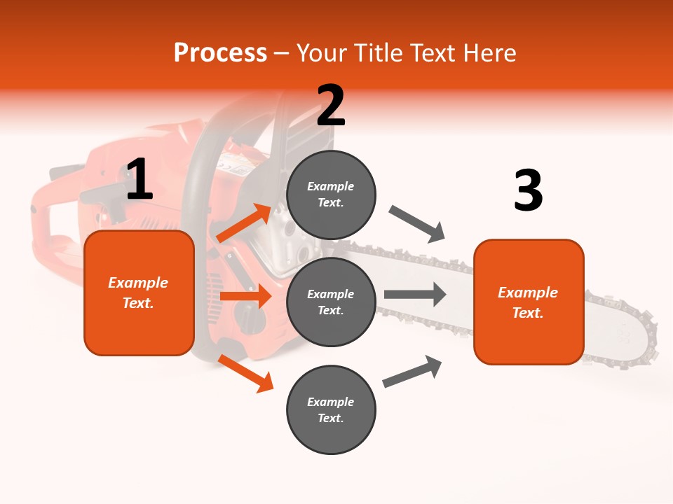 A Nice Chainsaw For Heavy Wood Cutting PowerPoint Template
