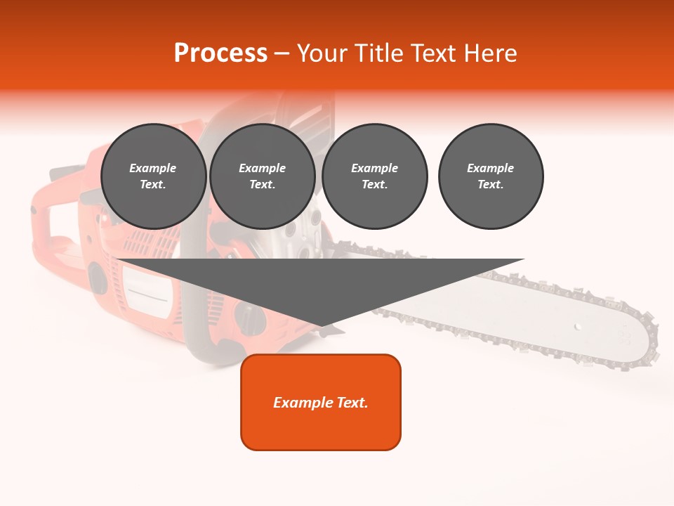 A Nice Chainsaw For Heavy Wood Cutting PowerPoint Template