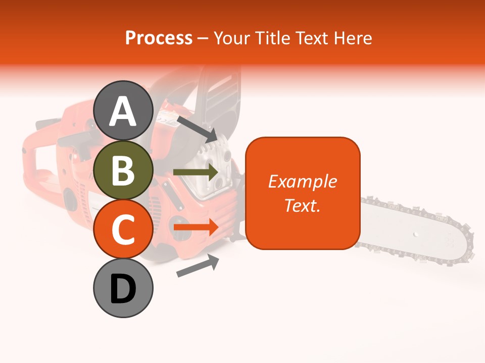 A Nice Chainsaw For Heavy Wood Cutting PowerPoint Template