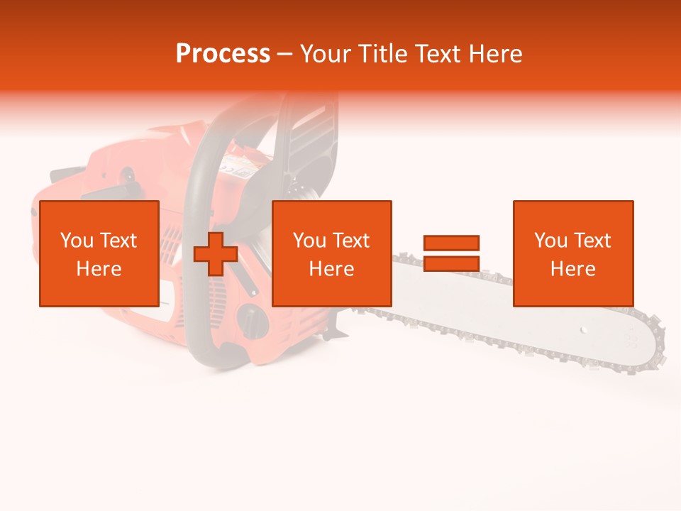 A Nice Chainsaw For Heavy Wood Cutting PowerPoint Template