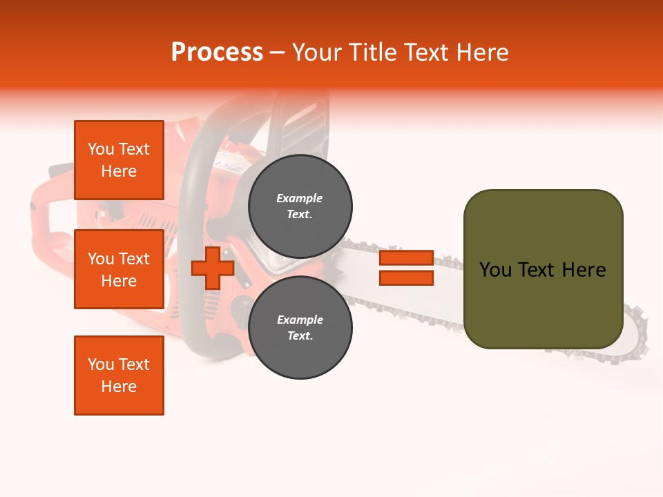 A Nice Chainsaw For Heavy Wood Cutting PowerPoint Template