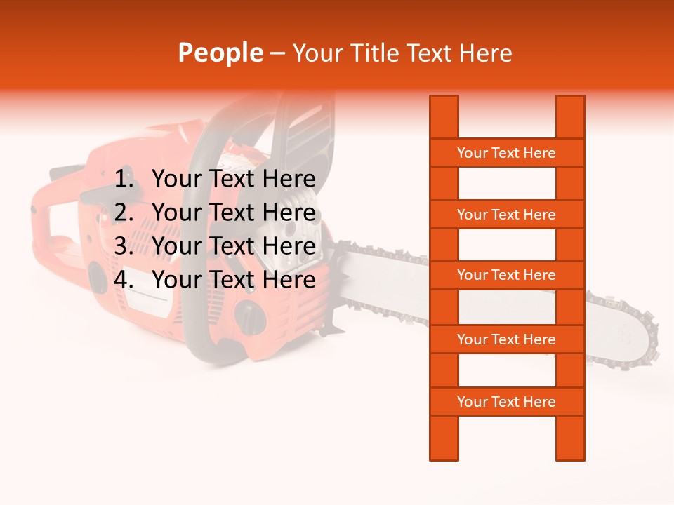 A Nice Chainsaw For Heavy Wood Cutting PowerPoint Template