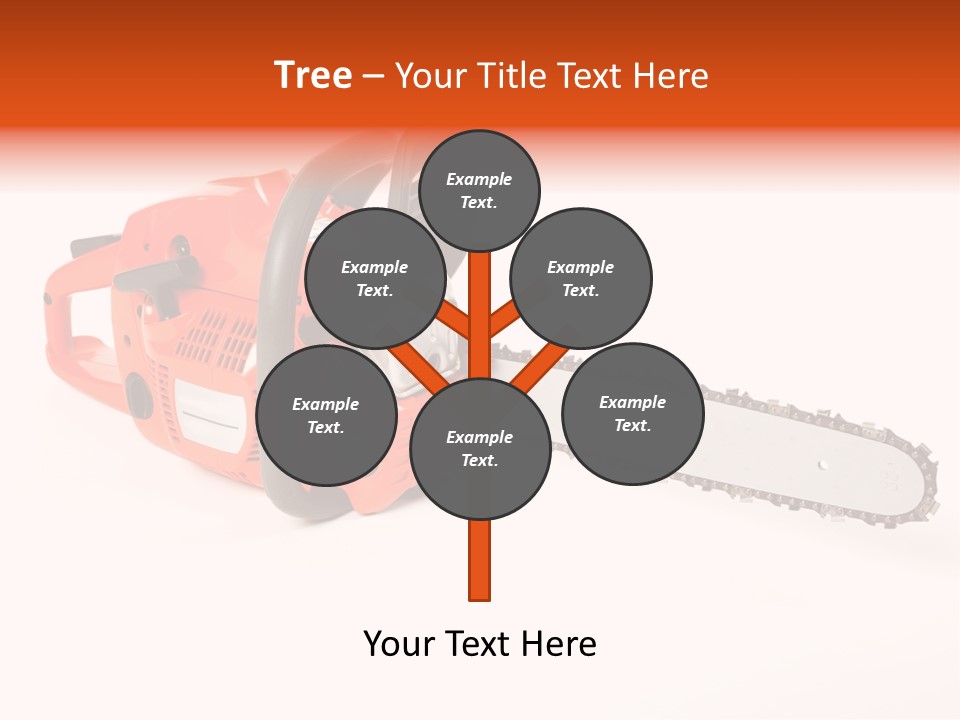 A Nice Chainsaw For Heavy Wood Cutting PowerPoint Template