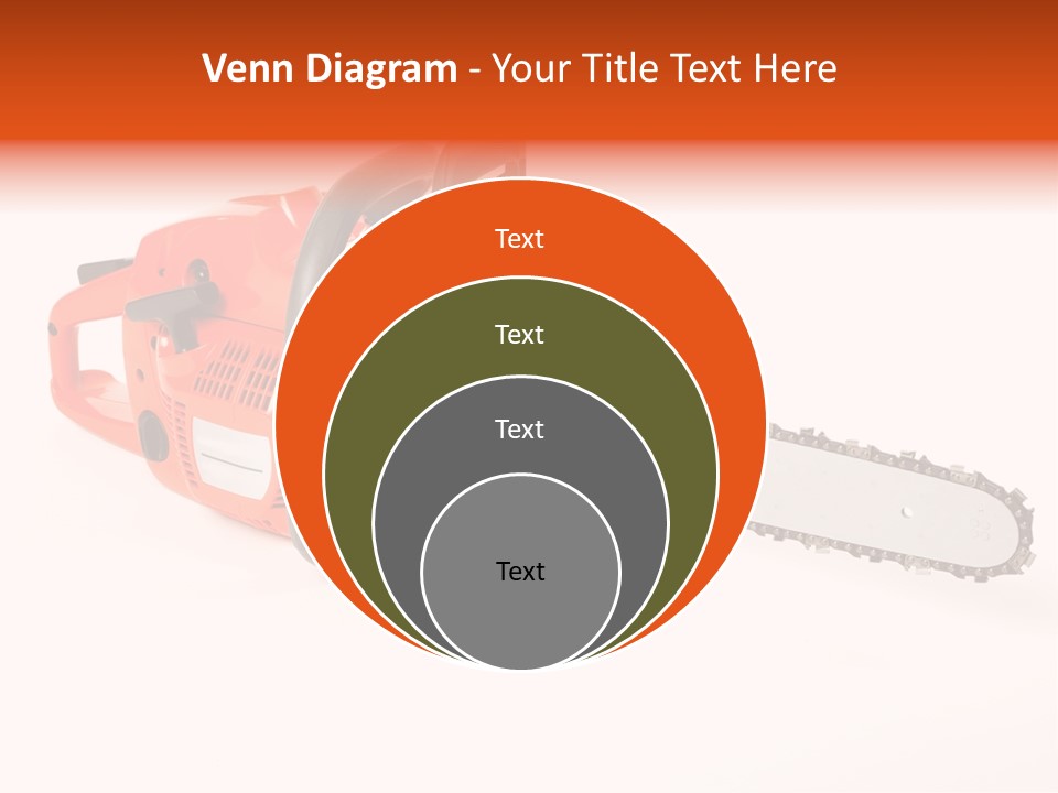 A Nice Chainsaw For Heavy Wood Cutting PowerPoint Template