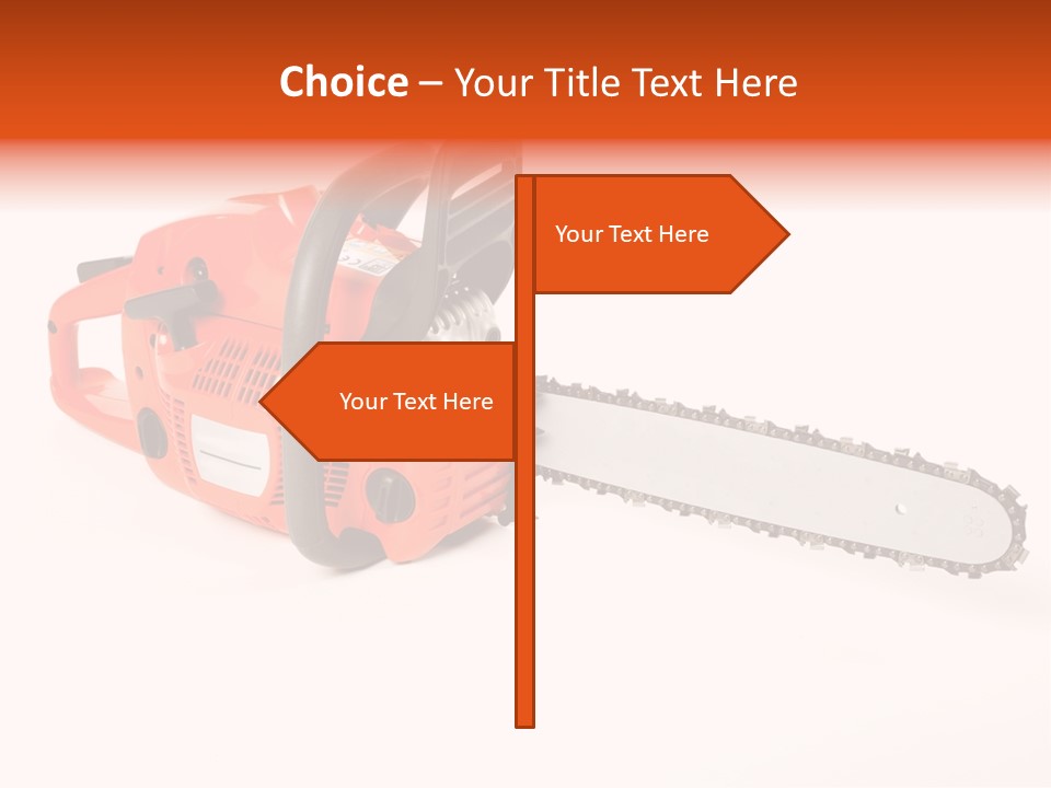 A Nice Chainsaw For Heavy Wood Cutting PowerPoint Template