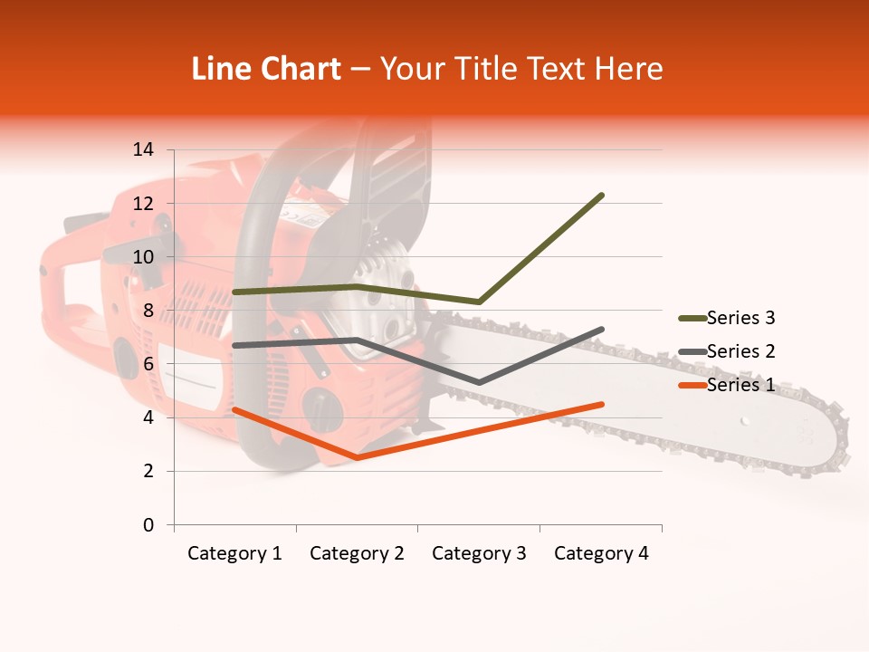 A Nice Chainsaw For Heavy Wood Cutting PowerPoint Template