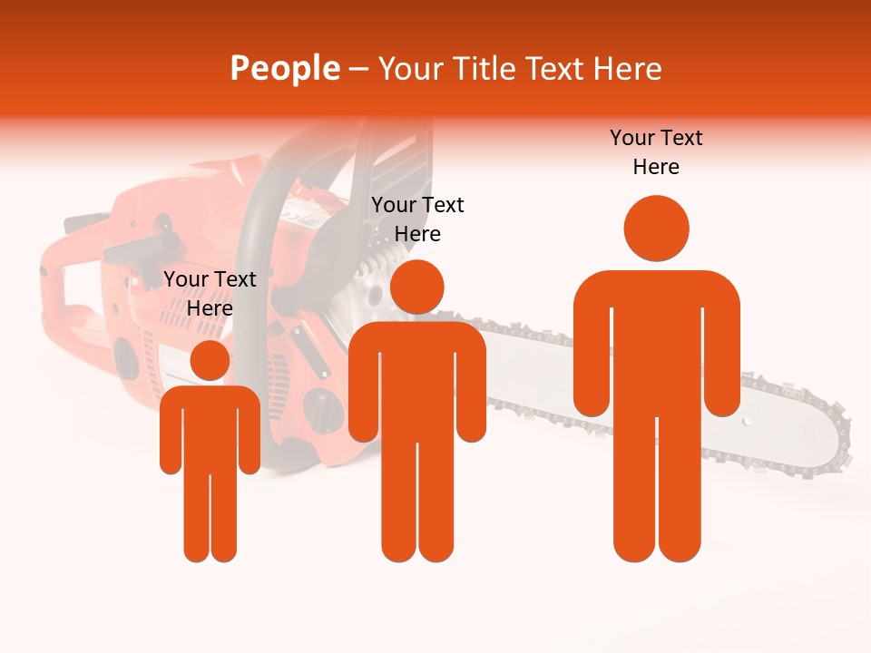 A Nice Chainsaw For Heavy Wood Cutting PowerPoint Template