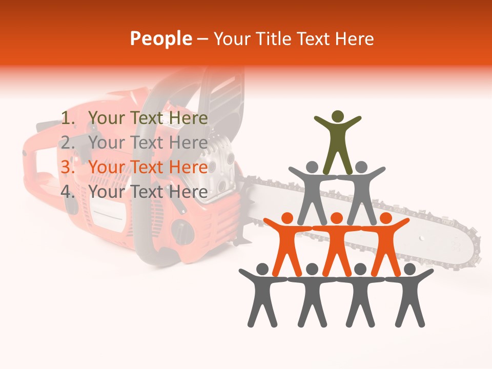 A Nice Chainsaw For Heavy Wood Cutting PowerPoint Template