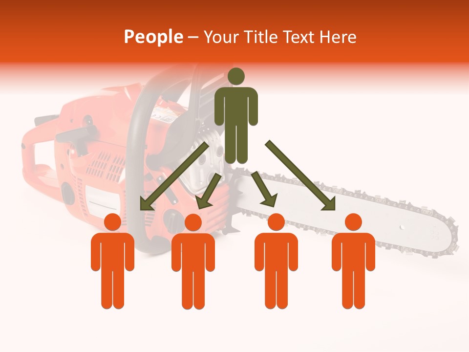 A Nice Chainsaw For Heavy Wood Cutting PowerPoint Template