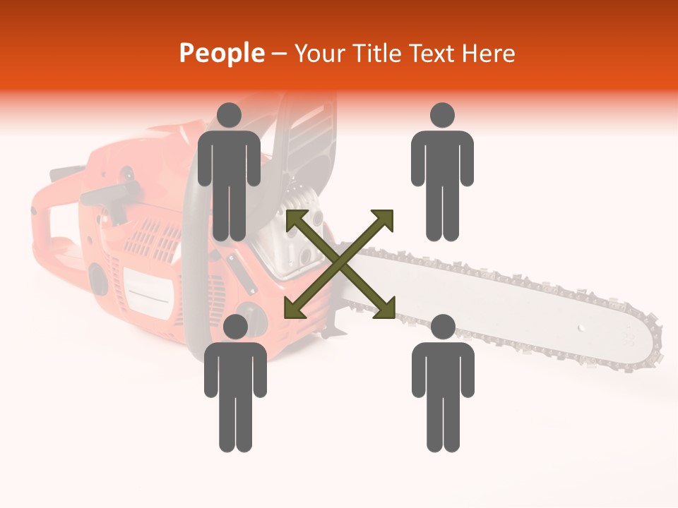 A Nice Chainsaw For Heavy Wood Cutting PowerPoint Template
