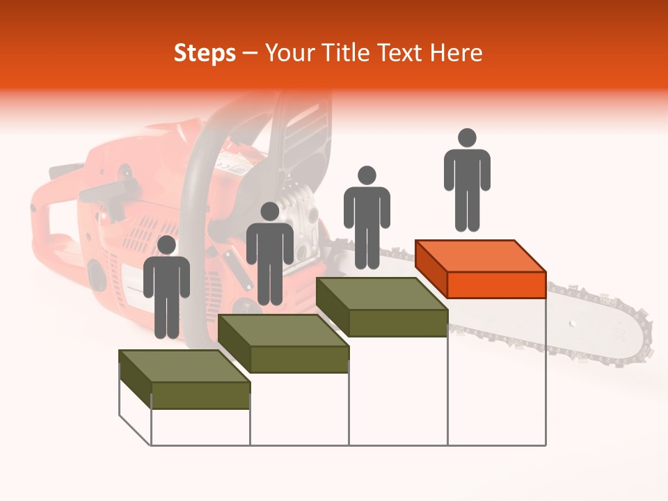 A Nice Chainsaw For Heavy Wood Cutting PowerPoint Template