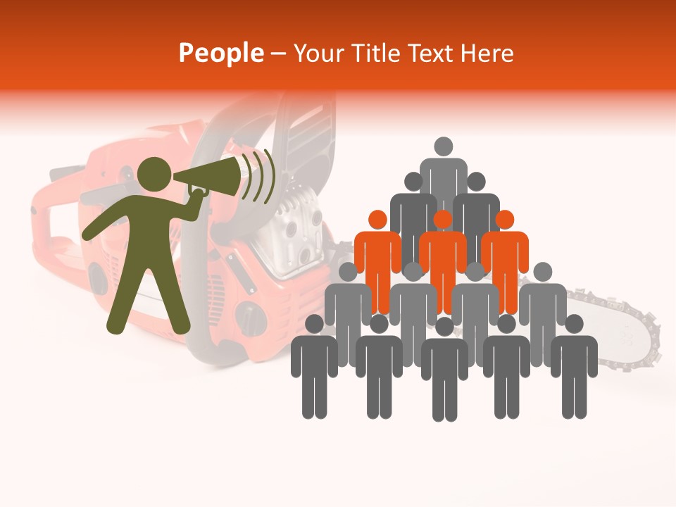 A Nice Chainsaw For Heavy Wood Cutting PowerPoint Template