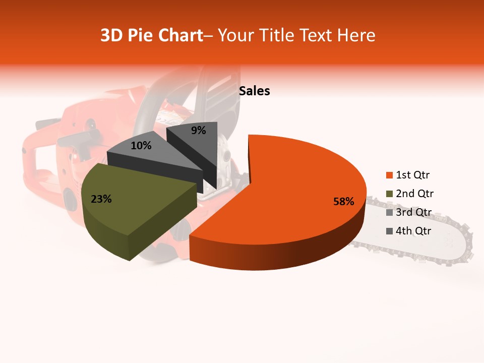 A Nice Chainsaw For Heavy Wood Cutting PowerPoint Template