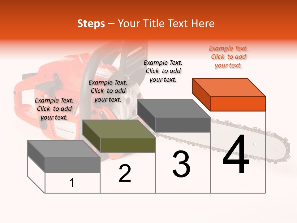 A Nice Chainsaw For Heavy Wood Cutting PowerPoint Template