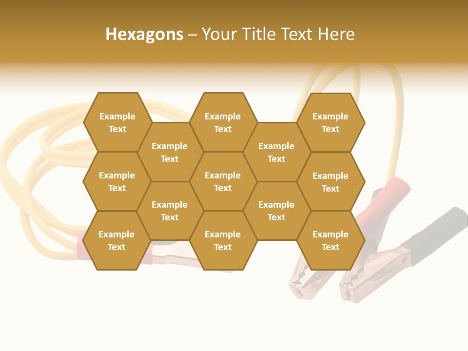 Jumper Cables With Yellow Cable Isolated On White Background PowerPoint Template