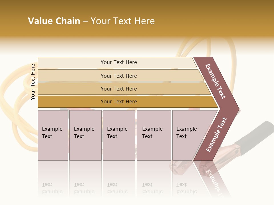 Jumper Cables With Yellow Cable Isolated On White Background PowerPoint Template