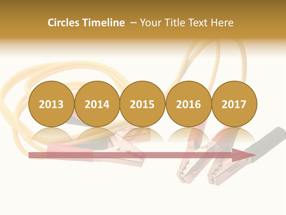 Jumper Cables With Yellow Cable Isolated On White Background PowerPoint Template