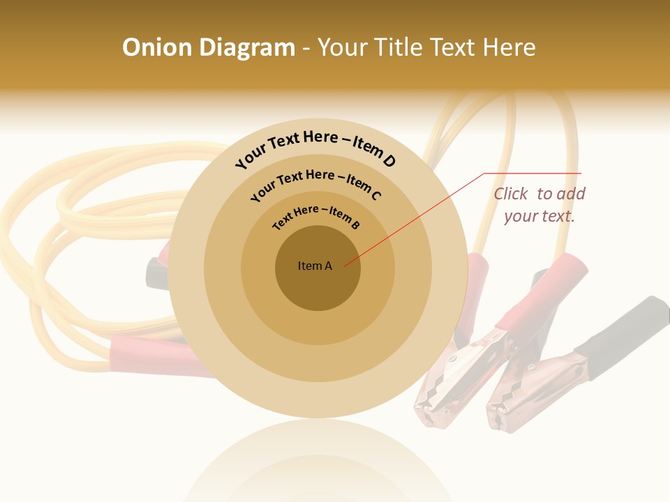 Jumper Cables With Yellow Cable Isolated On White Background PowerPoint Template